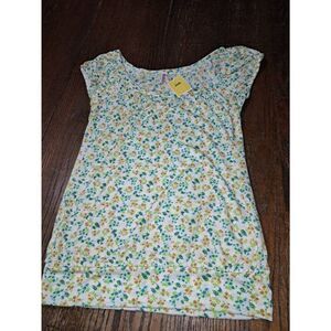 New Large Maternity Sugar Spice Short Sleeve Scoop Neck Pullover Shirt Top NWT